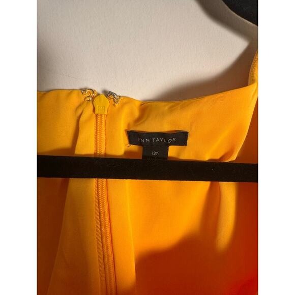 Ann Taylor Yellow Scoop Neck Short Sleeve Sheath Dress in 12 Tall NWOT - Picture 5 of 10